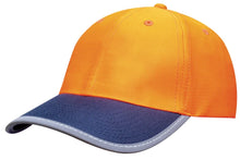 Luminescent Safety Cap with Reflective Trim - PrintaPromo