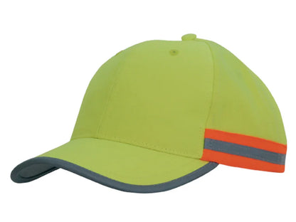 Hi Vis Cap with Reflective Tape - PrintaPromo