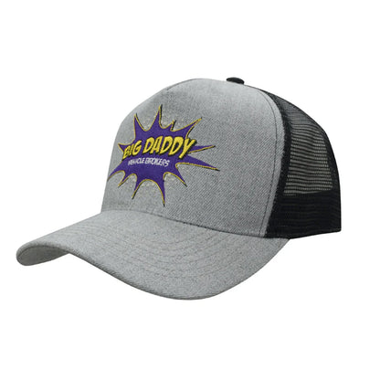 Grey Marle American Twill With Mesh Back - PrintaPromo