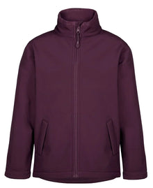 Pdm Kids Three Layer Softshell Jacket Maroon3WSJ - PrintaPromo