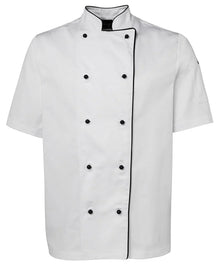 JB's S/S Chefs Jacket White/Black5CJ2 - PrintaPromo