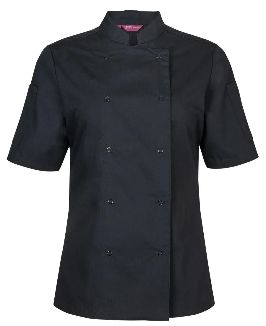 JB's Ladies S/S Snap Button Chefs Jacket 5CJS1 - PrintaPromo