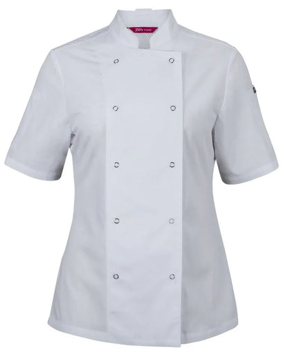 JB's Ladies S/S Snap Button Chefs Jacket 5CJS1 - PrintaPromo