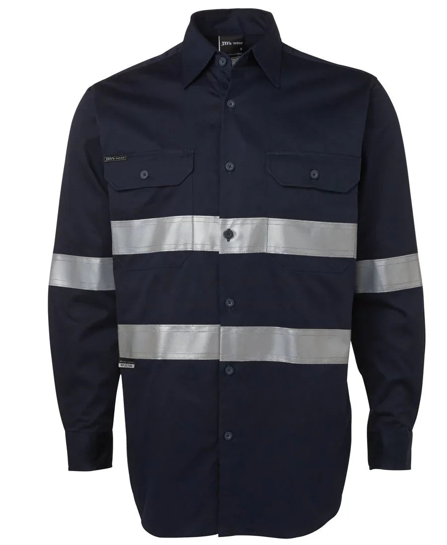 JB's L/S 190G Work Shirt With Reflective Tape 6HDNL - PrintaPromo