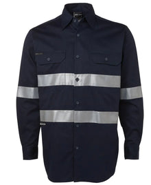 JB's L/S 190G Work Shirt With Reflective Tape 6HDNL - PrintaPromo