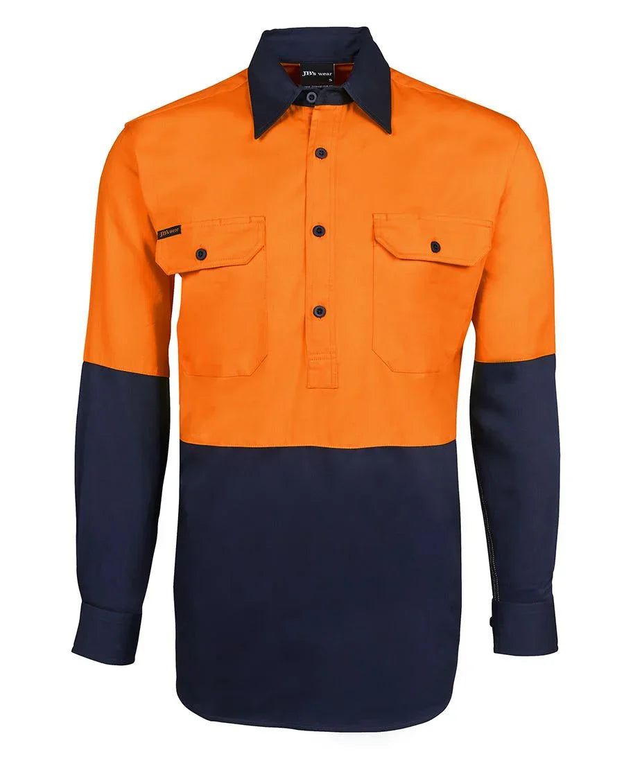 JB's Hv Close Front L/S 190G Shirt 6HVCF - PrintaPromo