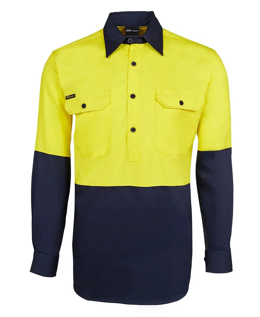 JB's Hv Close Front L/S 190G Shirt 6HVCF - PrintaPromo