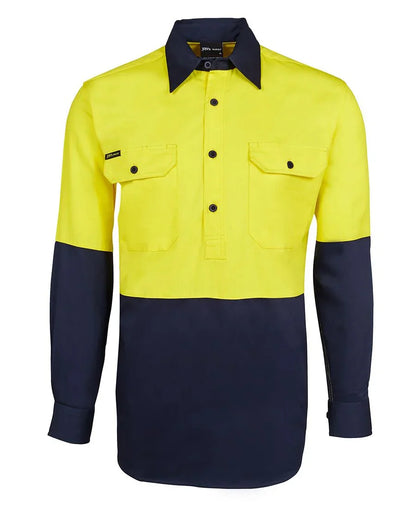 JB's Hv Close Front L/S 190G Shirt 6HVCF - PrintaPromo