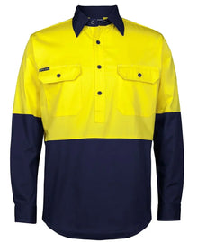JB's Hv Close Front L/S 150G Work Shirt 6HVCS - PrintaPromo