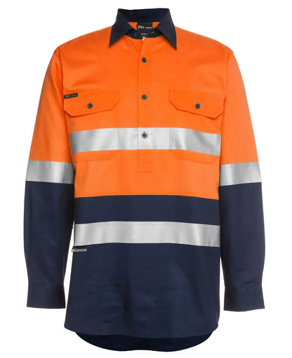 JB's Hv (D+N) Close Front L/S 190G Shirt 6HWCF - PrintaPromo