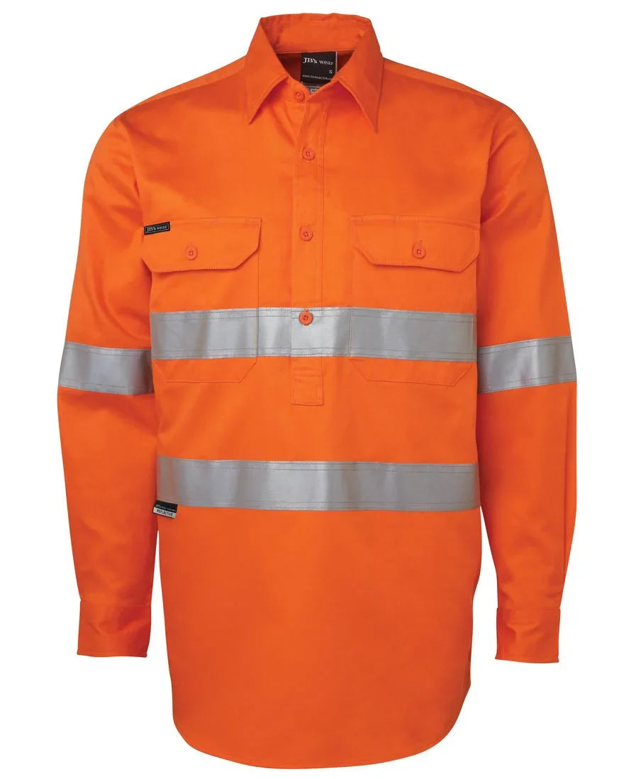 JB's Hv (D+N) Close Front L/S 190G Shirt 6HWCF - PrintaPromo