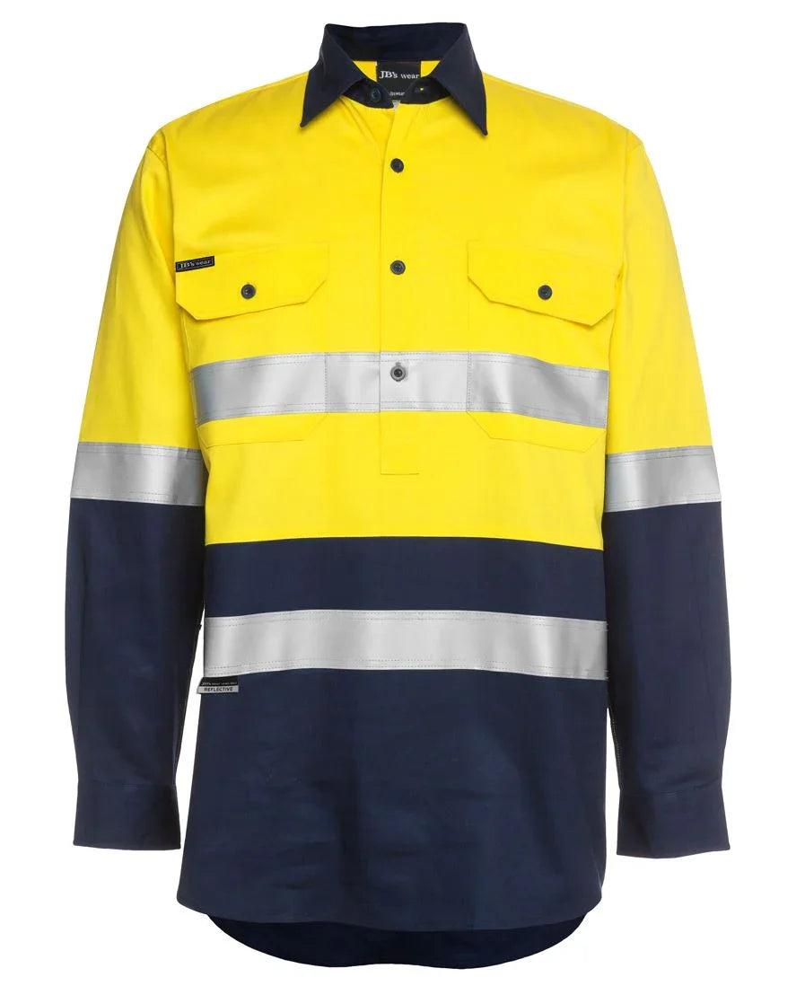 JB's Hv (D+N) Close Front L/S 190G Shirt 6HWCF - PrintaPromo