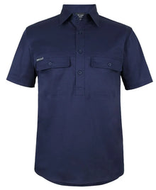 JB's S/S 150G Stretch Close Front Work Shirt 6WKCS - PrintaPromo