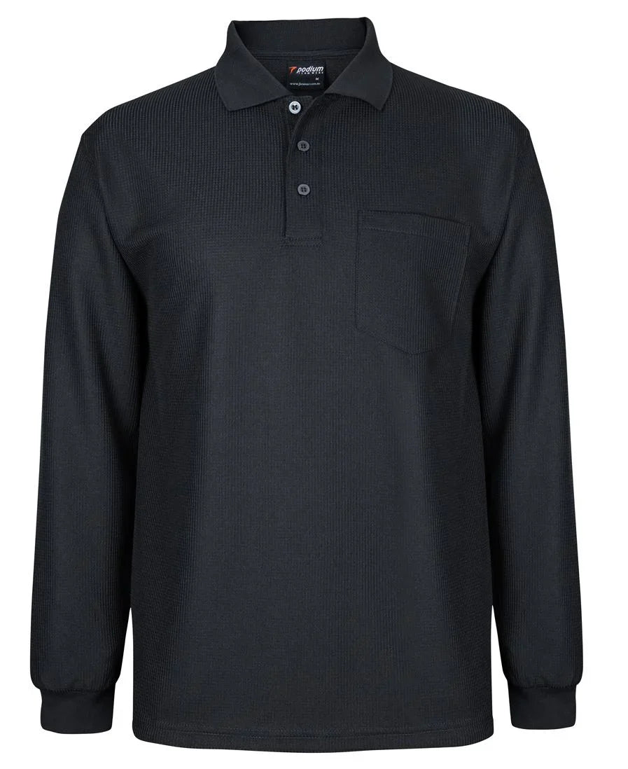 Podium L/S Waffle Pocket Polo 7WPL - PrintaPromo