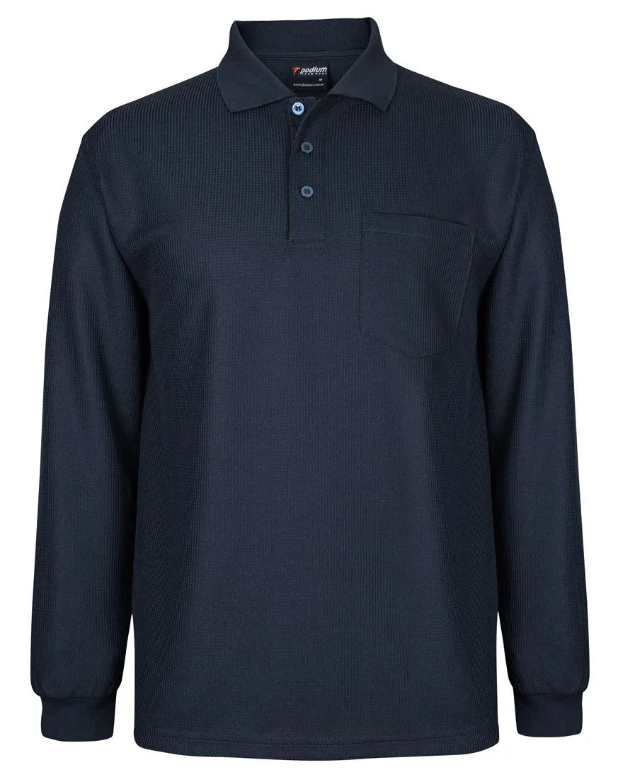 Podium L/S Waffle Pocket Polo 7WPL - PrintaPromo