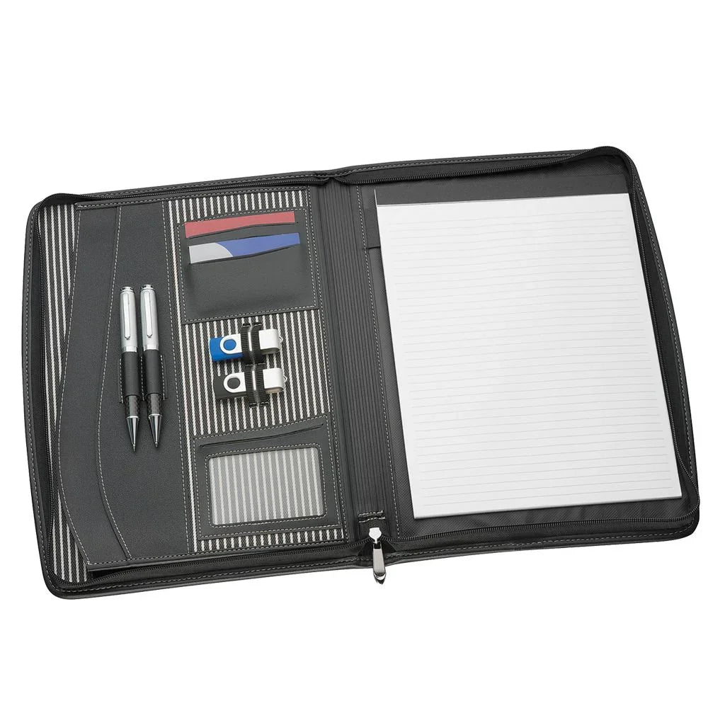 The Flare A4 Imitation Leather Zip Compendium - PrintaPromo