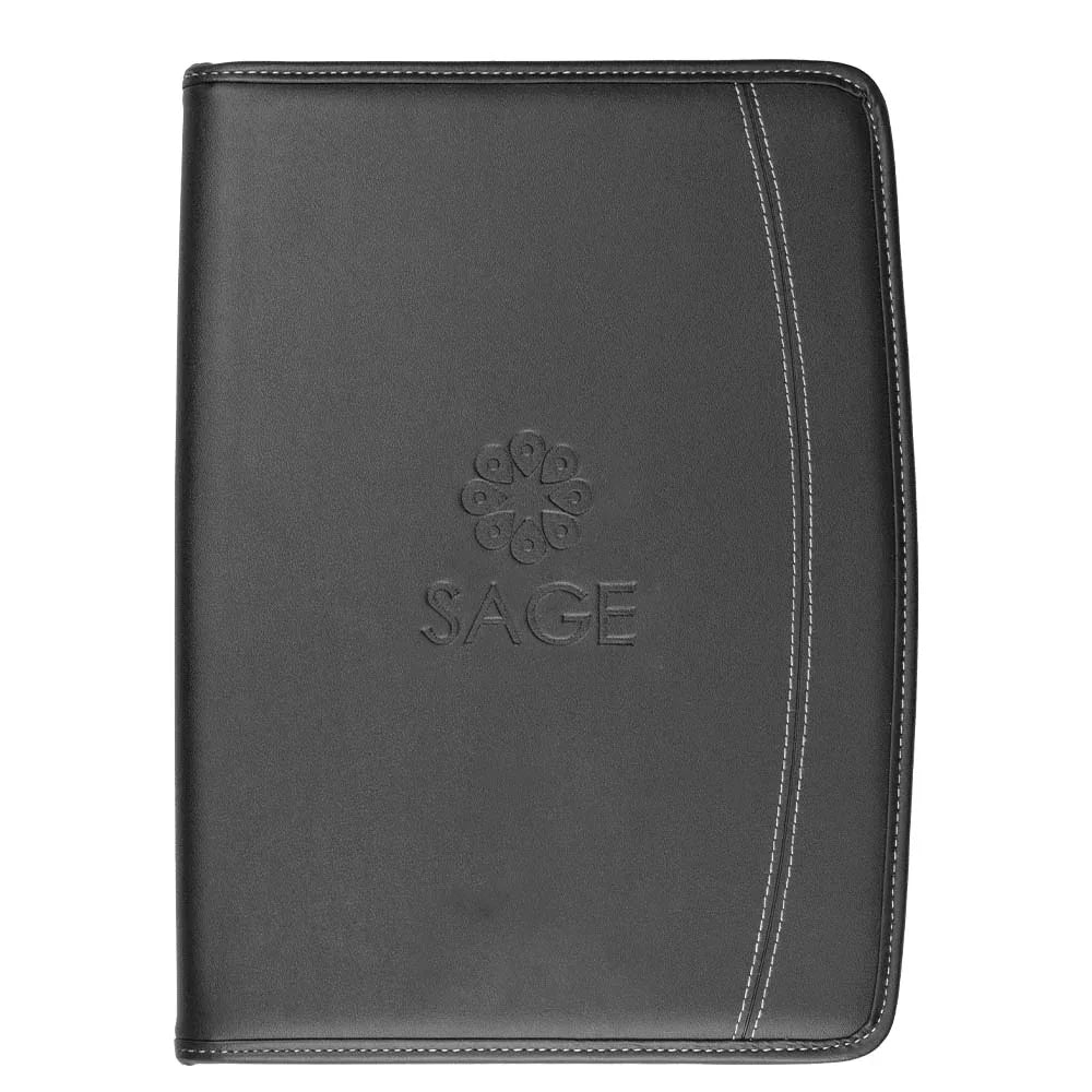 The Flare A4 Imitation Leather Zip Compendium - PrintaPromo