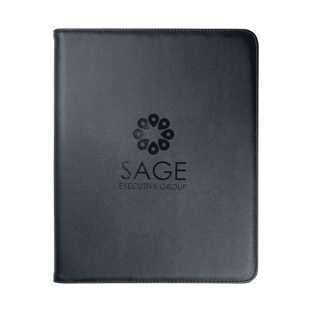 The Associate A4 Imitation Leather Zip Compendium - PrintaPromo