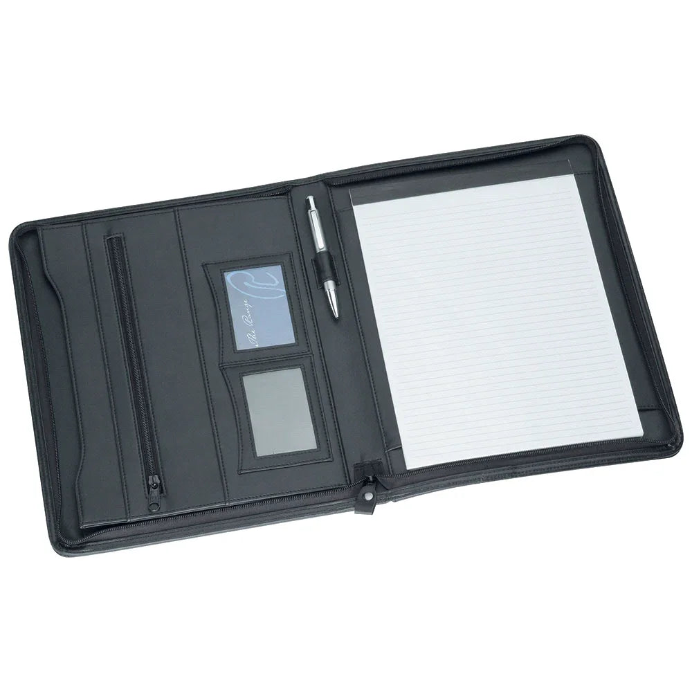 The Associate A4 Imitation Leather Zip Compendium - PrintaPromo
