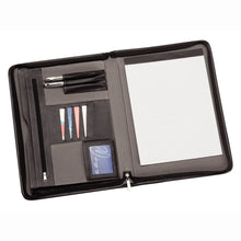 Two Tone A4 Imitation Leather Zip Compendium - PrintaPromo