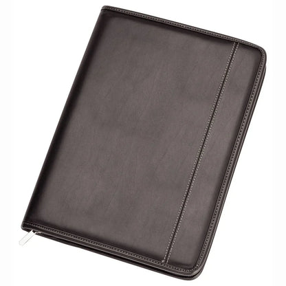 Two Tone A4 Imitation Leather Zip Compendium - PrintaPromo