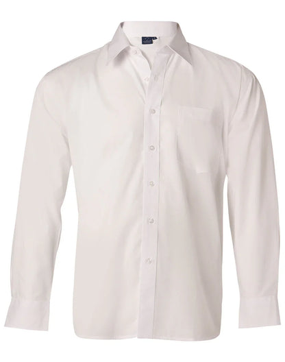 Mens Poplin Long Sleeve Business Shirt BS01L - PrintaPromo