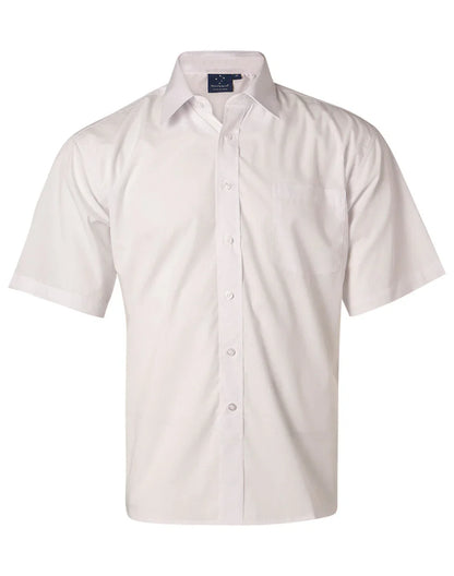 Mens Poplin Short Sleeve Business Shirt BS01S - PrintaPromo