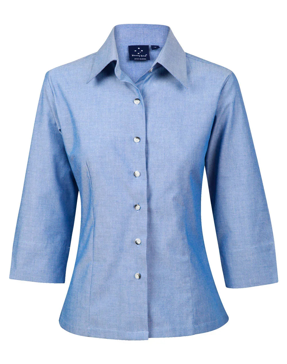 Ladies Wrinkle Free 3/4 Sleeve Chambray Shirts BS04 - PrintaPromo