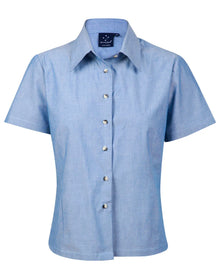 Ladies Wrinkle Free Short Sleeve Chambray Shirts BS05 - PrintaPromo