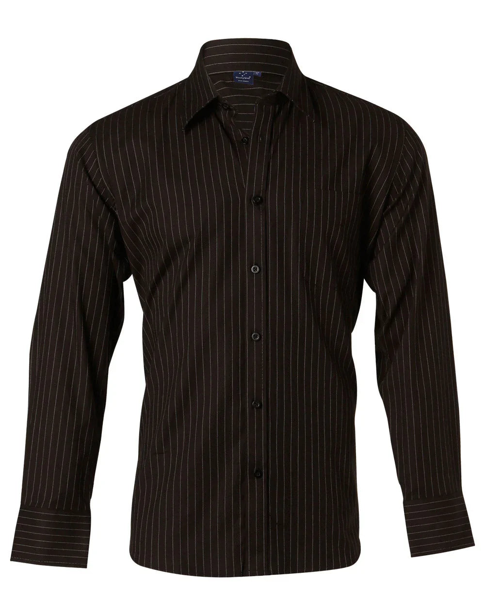 Mens Herringbone Pin Stripe Long Sleeve Shirt BS17 - PrintaPromo