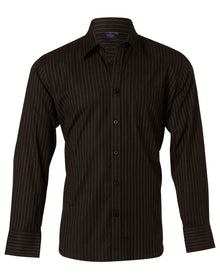 Mens Herringbone Pin Stripe Long Sleeve Shirt BS17 - PrintaPromo