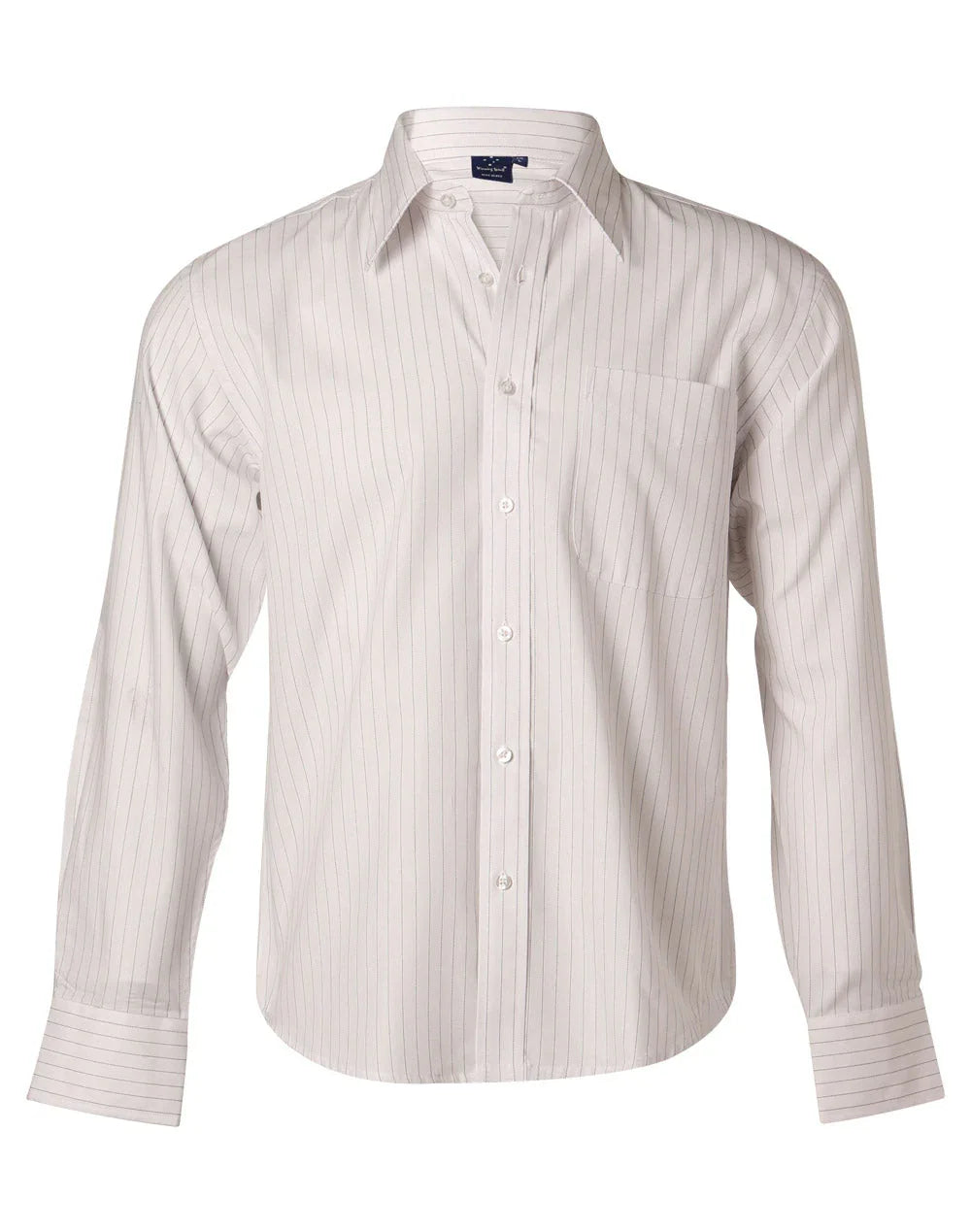 Mens Herringbone Pin Stripe Long Sleeve Shirt BS17 - PrintaPromo