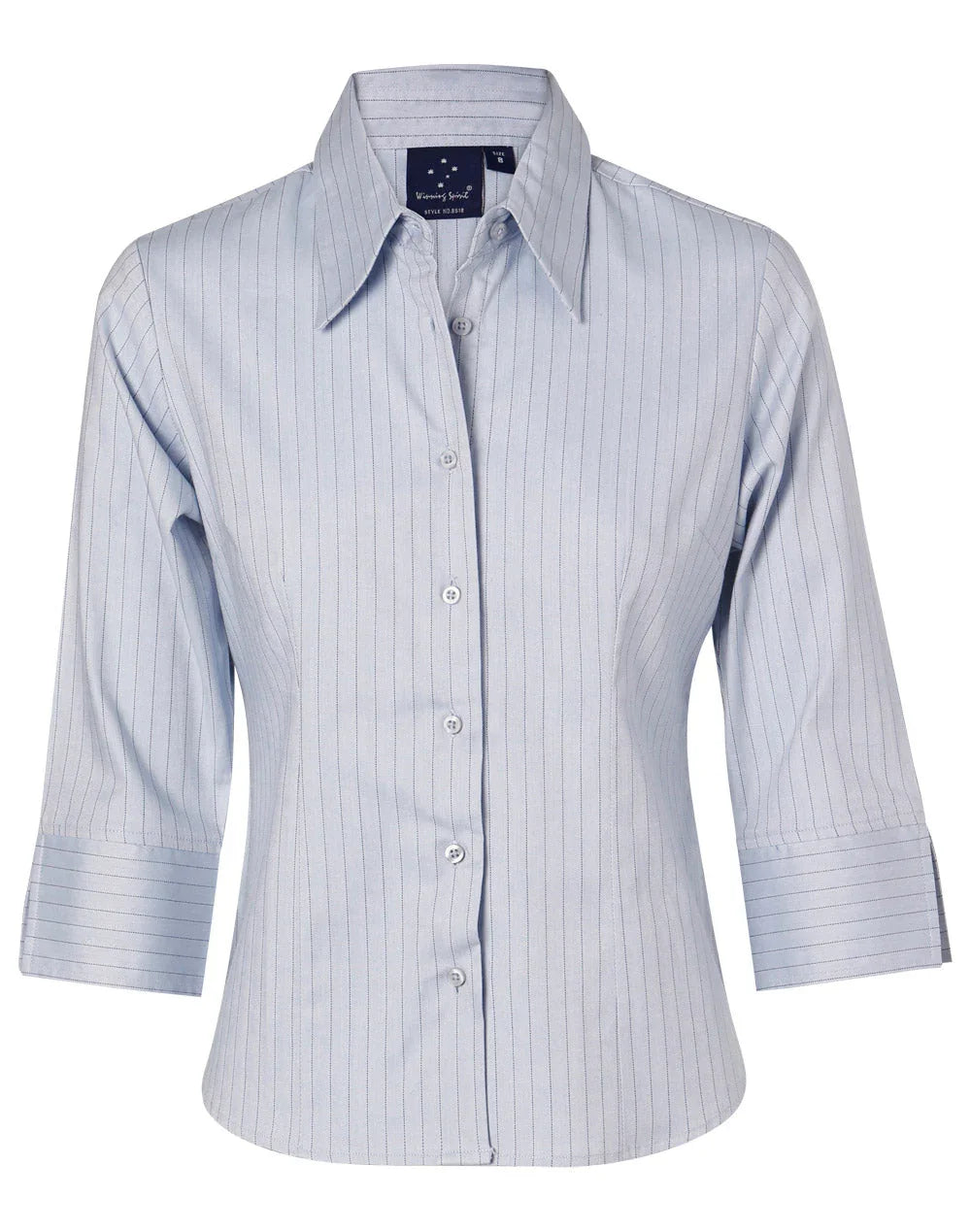 Ladies Pin Stripe 3/4 Sleeve Shirt BS18 - PrintaPromo