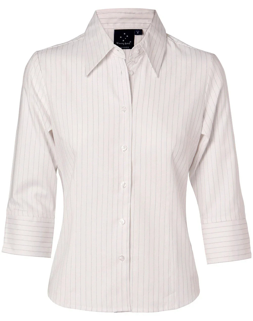 Ladies Pin Stripe 3/4 Sleeve Shirt BS18 - PrintaPromo