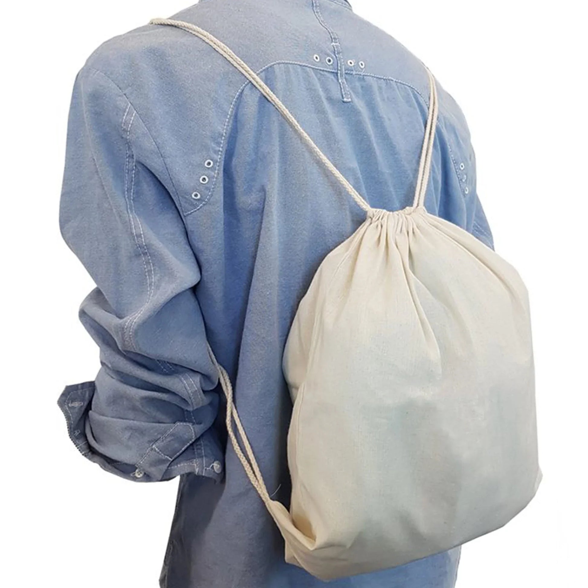 Calico Library Bag Drawstrings - PrintaPromo