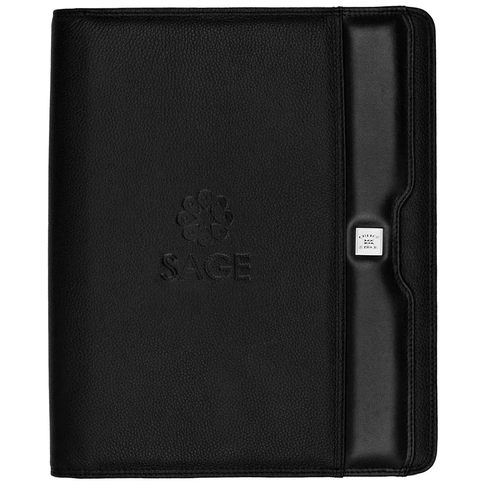 Cutter & Buck Nappa Leather A4 Zippered Compendium - PrintaPromo