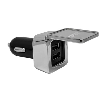 Dual Square Metal Car Charger - PrintaPromo