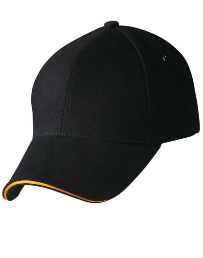 Heavy Brushed Cotton Structured Cap with Sandwich Peak CH18 - PrintaPromo