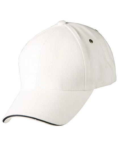 Heavy Brushed Cotton Structured Cap with Sandwich Peak CH18 - PrintaPromo