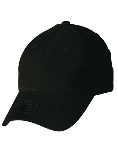 Heavy Brushed Cotton Structured Cap with Buckle on Back Closure CH35 - PrintaPromo