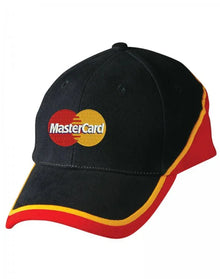 Tri-Colour Heavy Brushed Cotton Structured Cap CH38 - PrintaPromo