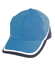 Tri-Colour Heavy Brushed Cotton Structured Cap CH38 - PrintaPromo