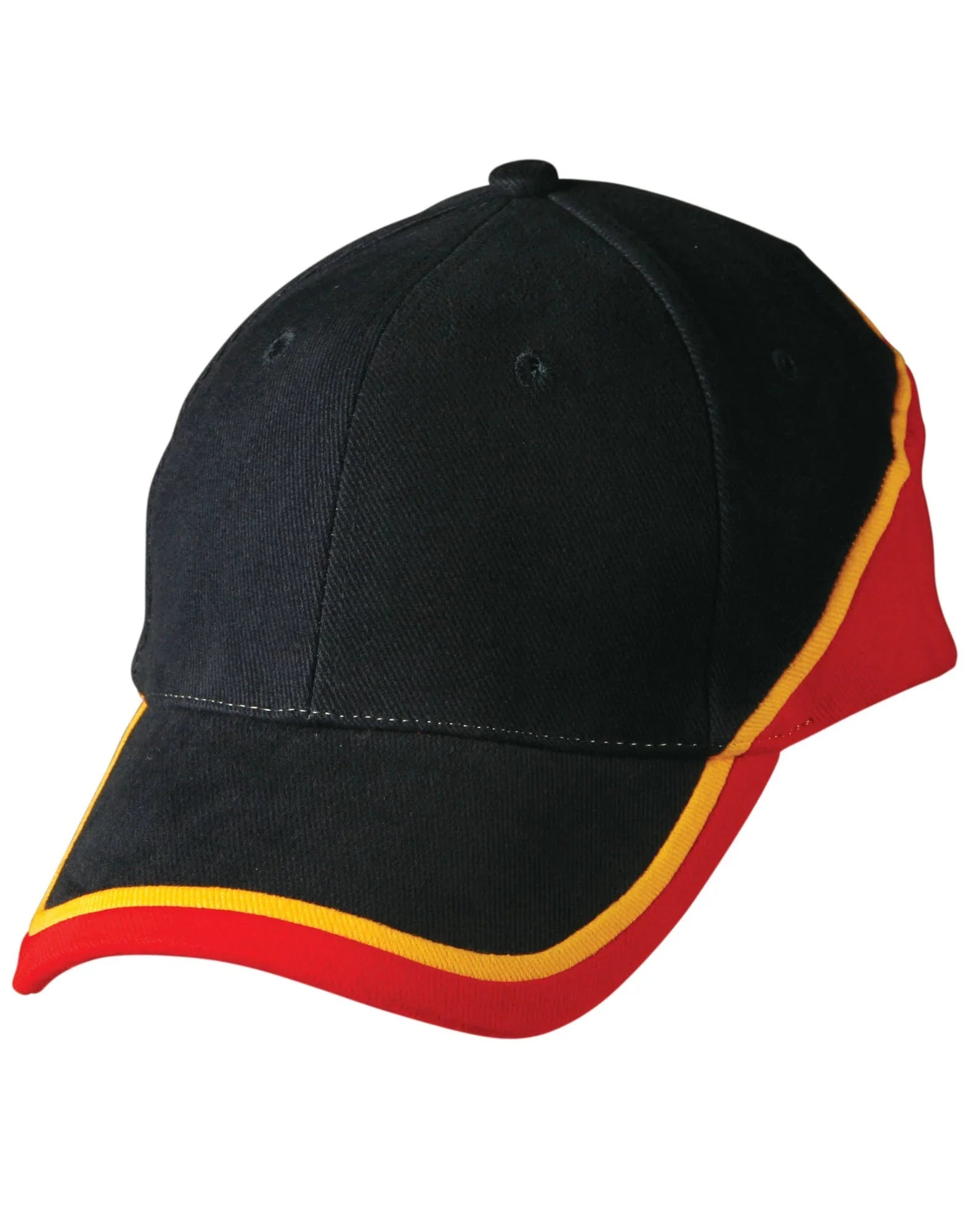 Tri-Colour Heavy Brushed Cotton Structured Cap CH38 - PrintaPromo