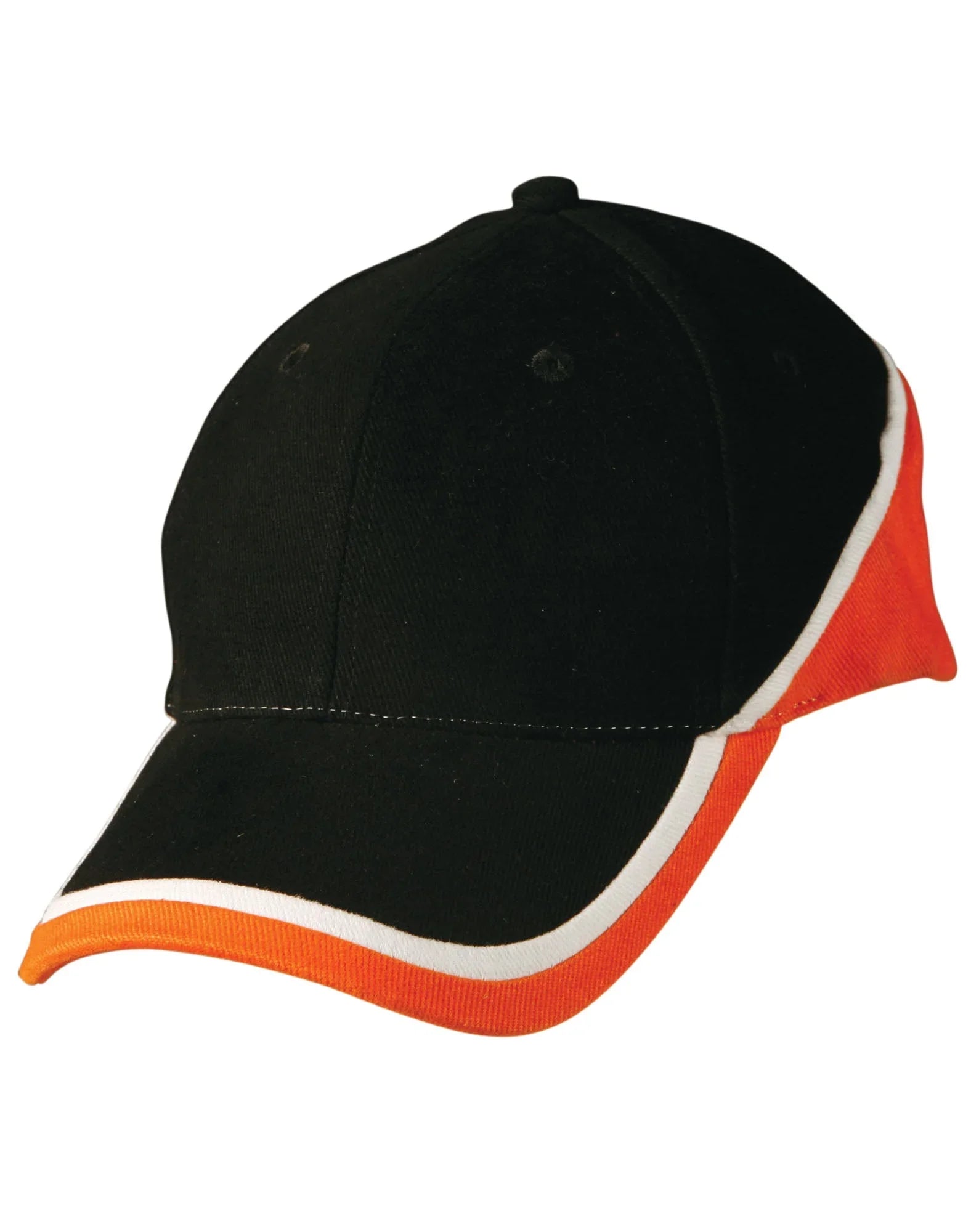 Tri-Colour Heavy Brushed Cotton Structured Cap CH38 - PrintaPromo