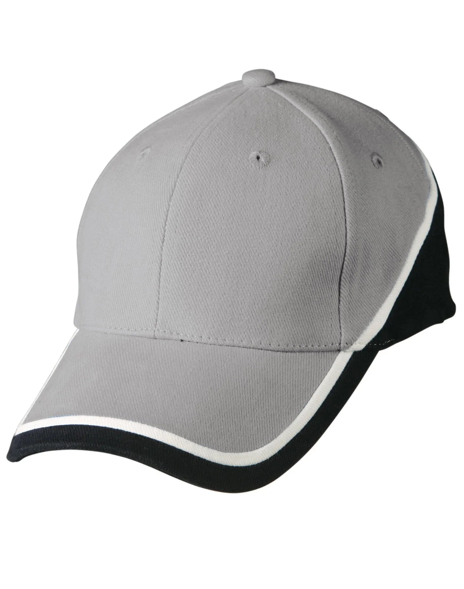 Tri-Colour Heavy Brushed Cotton Structured Cap CH38 - PrintaPromo