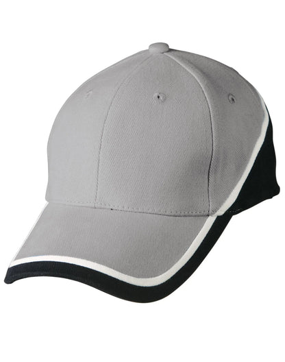 Tri-Colour Heavy Brushed Cotton Structured Cap CH38 - PrintaPromo