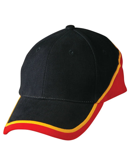 Tri-Colour Heavy Brushed Cotton Structured Cap CH38 - PrintaPromo
