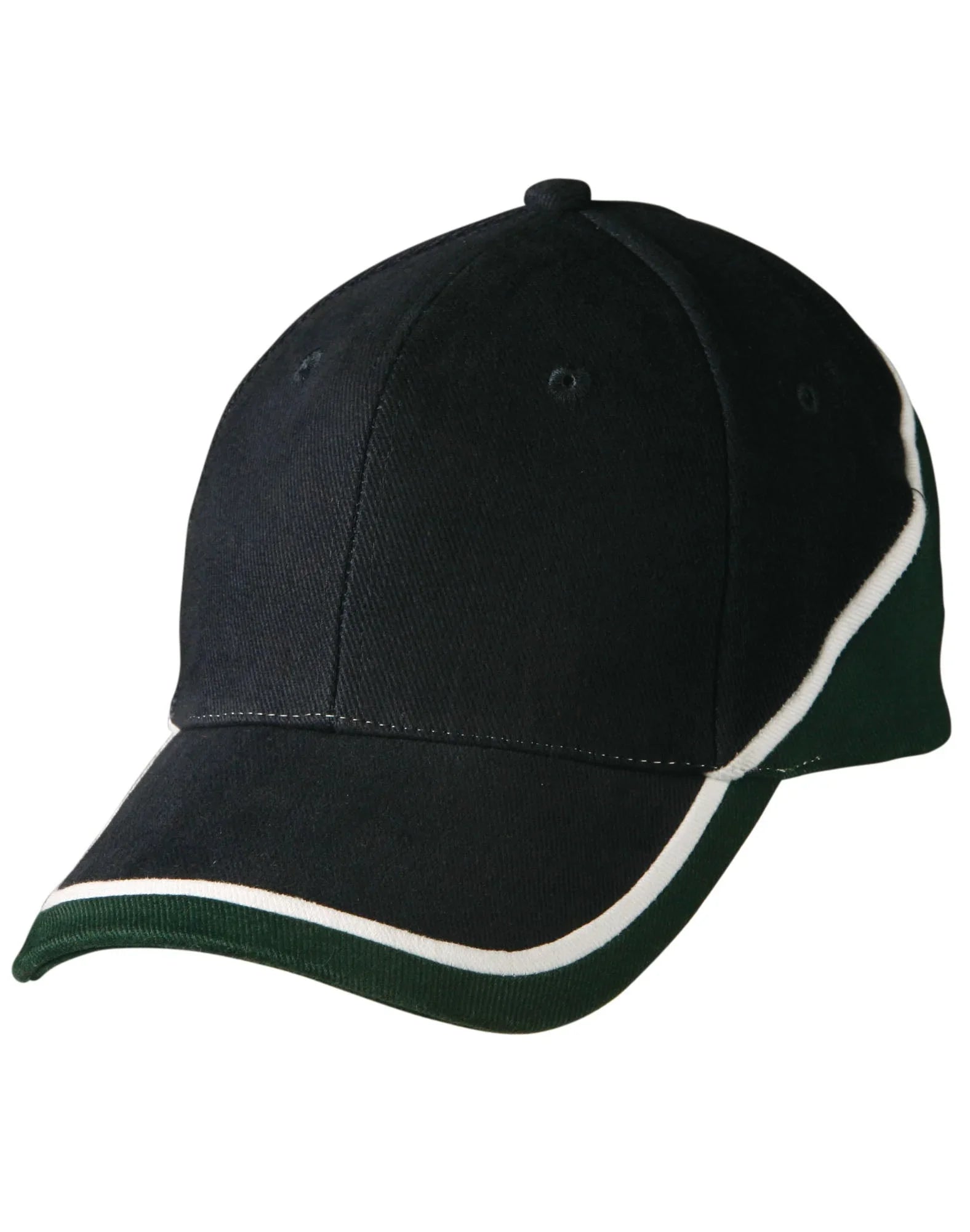 Tri-Colour Heavy Brushed Cotton Structured Cap CH38 - PrintaPromo