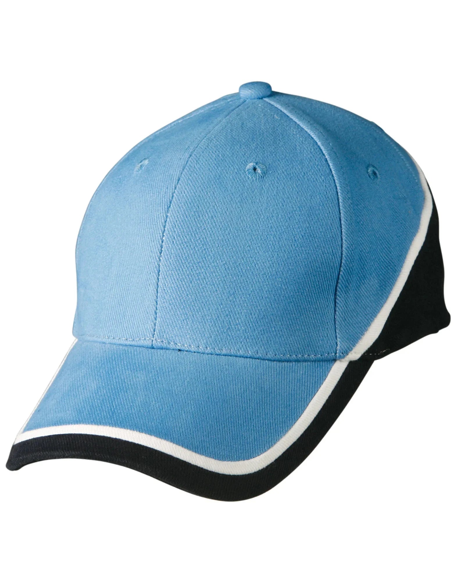 Tri-Colour Heavy Brushed Cotton Structured Cap CH38 - PrintaPromo