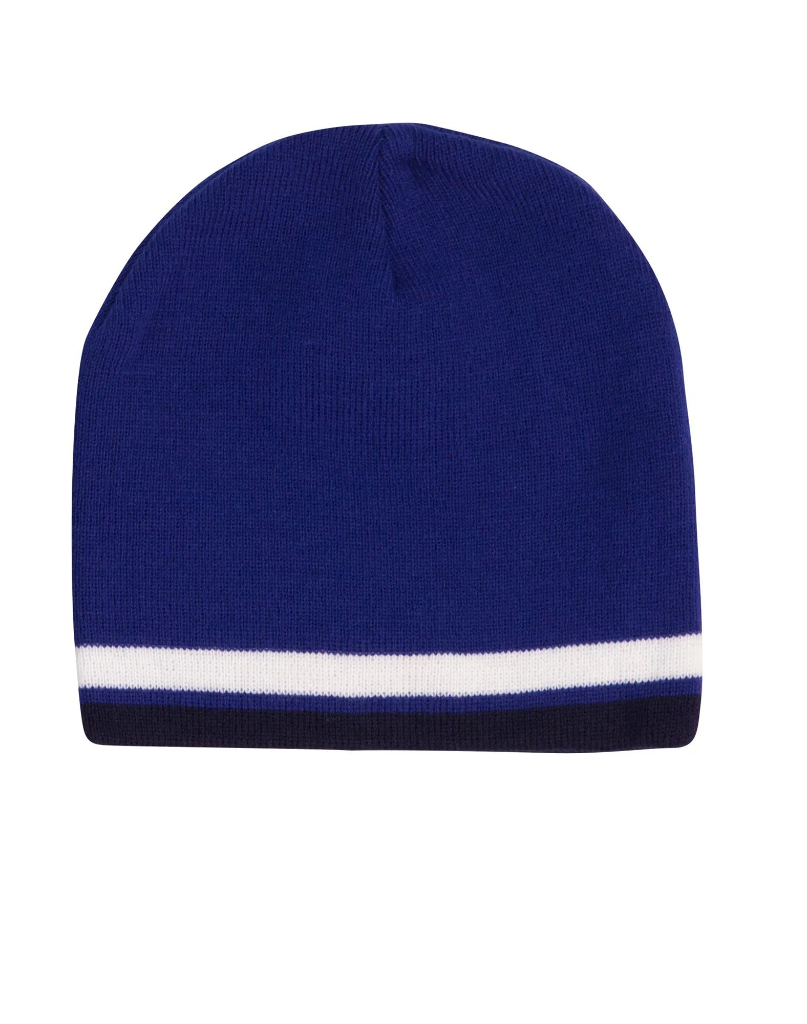 Knitted Contrast Stripes Beanie CH63 - PrintaPromo